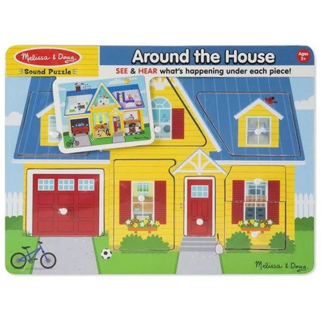 Розвиваюча іграшка Melissa&Doug Звуковий пазл Навколо будинку (MD10734)