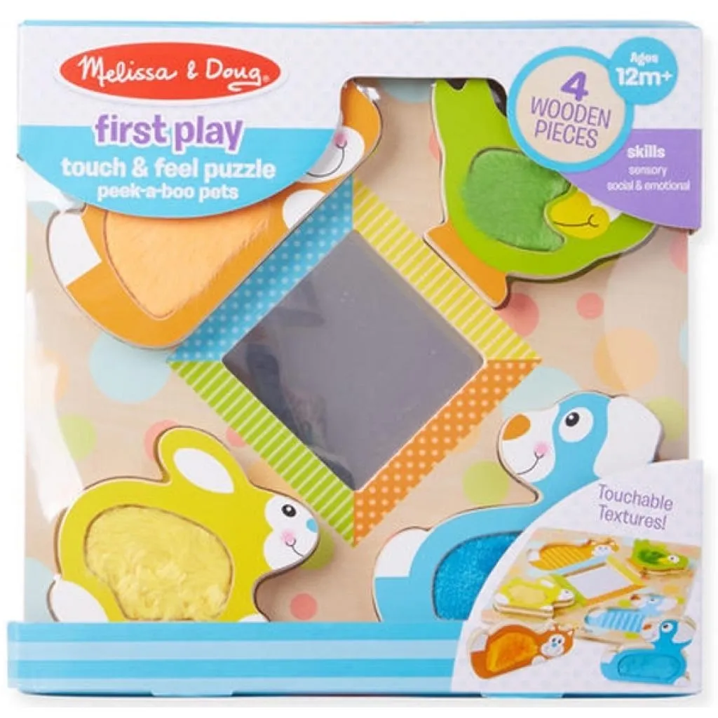 Развивающая игрушка Melissa&Doug Зеркальный формовой пазл с пушистыми домашними животными (MD1898)