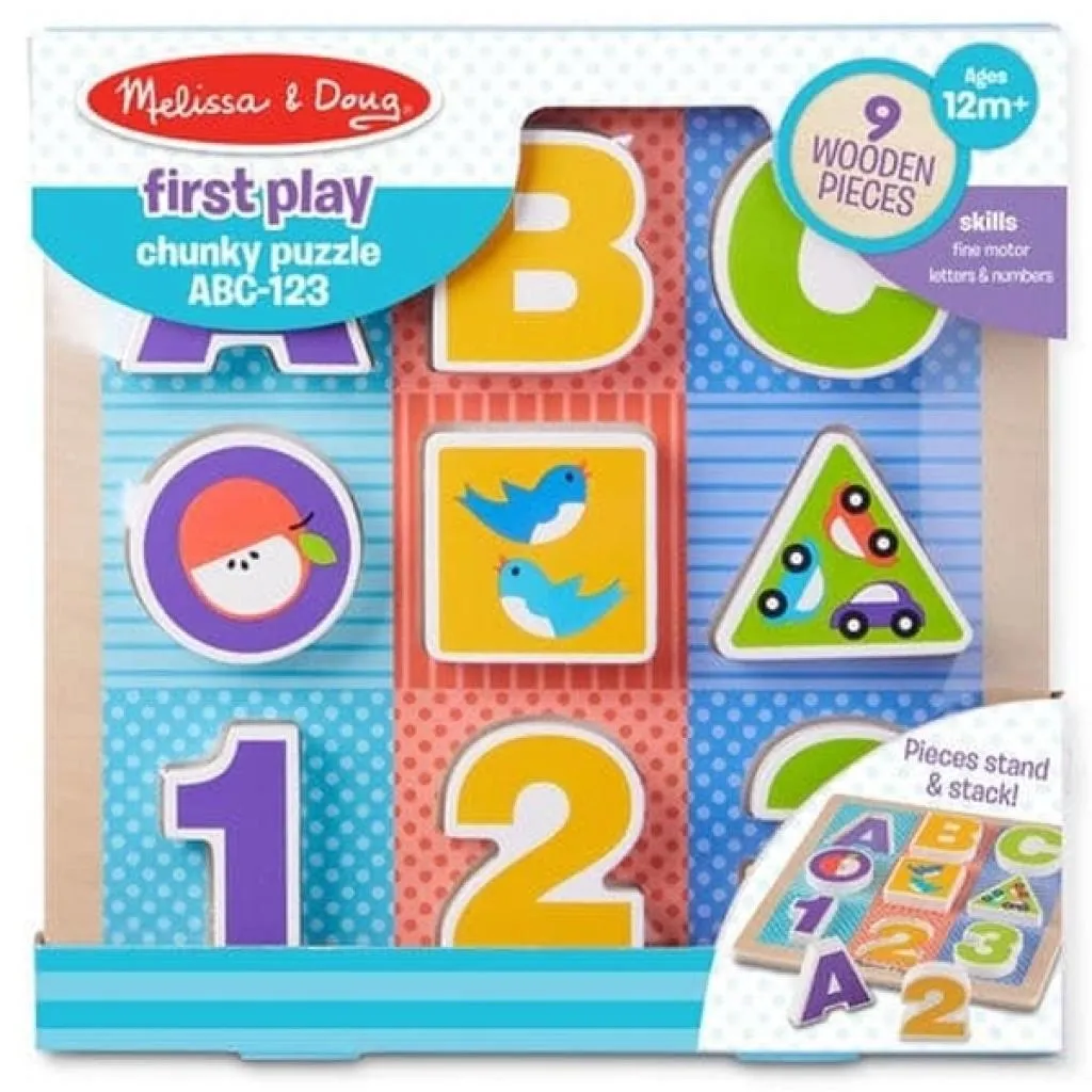 Развивающая игрушка Melissa&Doug Формовой пазл Буквы/Цифры (MD1899)