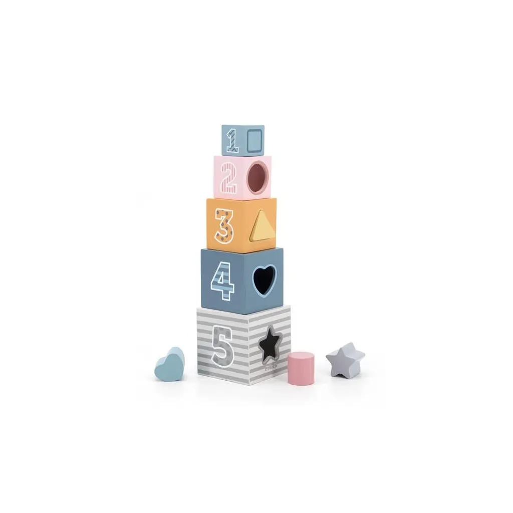 Развивающая игрушка Viga Toys Кубики PolarB Сортируем и складываем (44016)