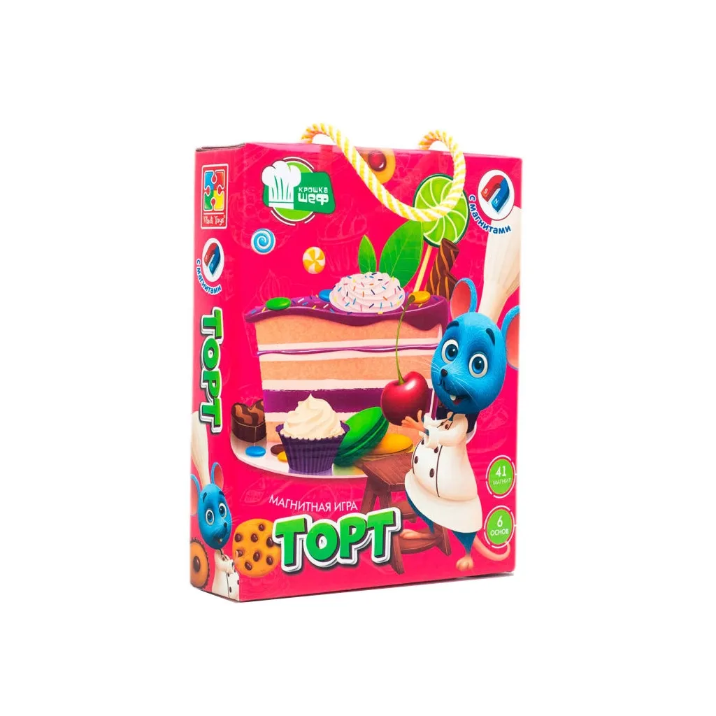 Розвиваюча іграшка Vladi Toys Магнітна кулінарна гра Торт, рос (VT3004-07)