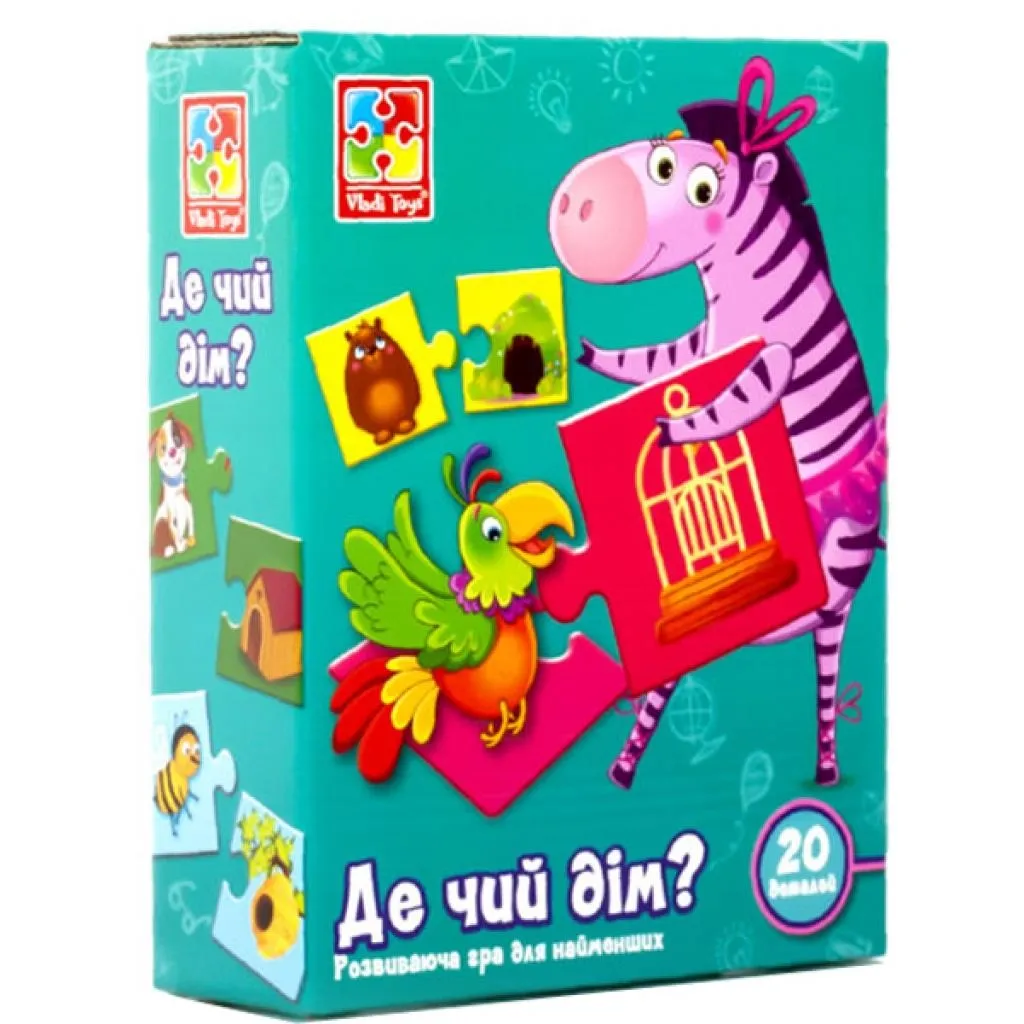 Развивающая игрушка Vladi Toys Где чей дом , украинский язык (VT1804-30)