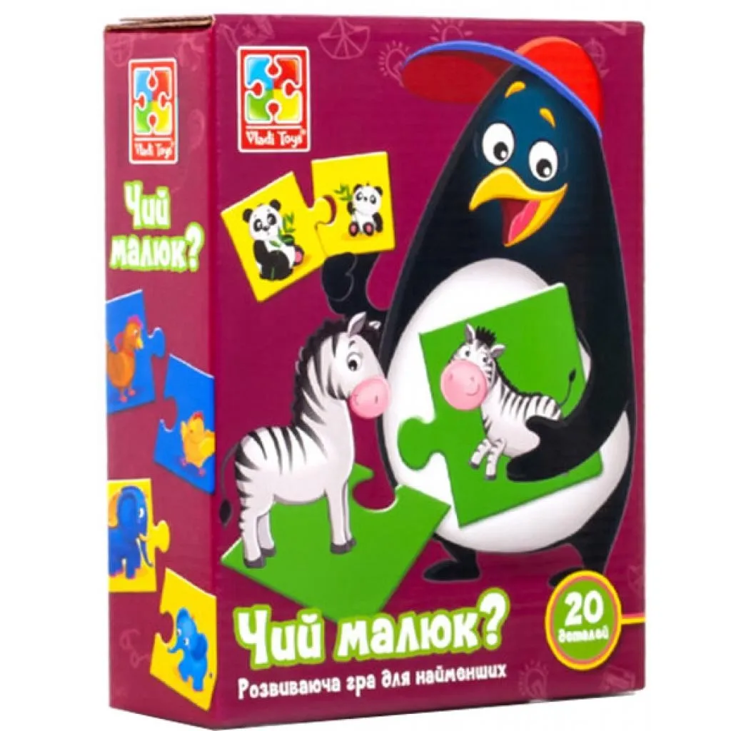 Розвиваюча іграшка Vladi Toys Чий малюк?, українська мова (VT1804-26)