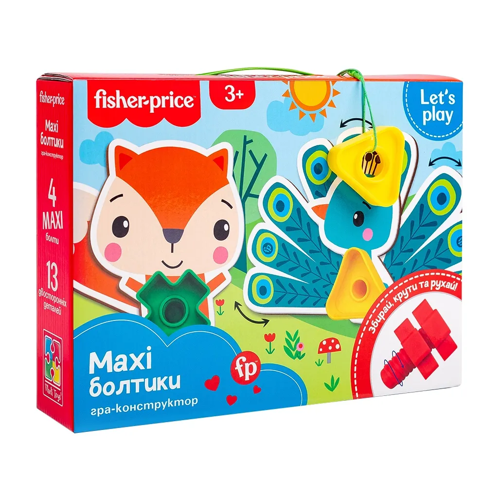 Развивающая игрушка Vladi Toys Fisher Price Maxi-болтики (укр) (VT2905-23)