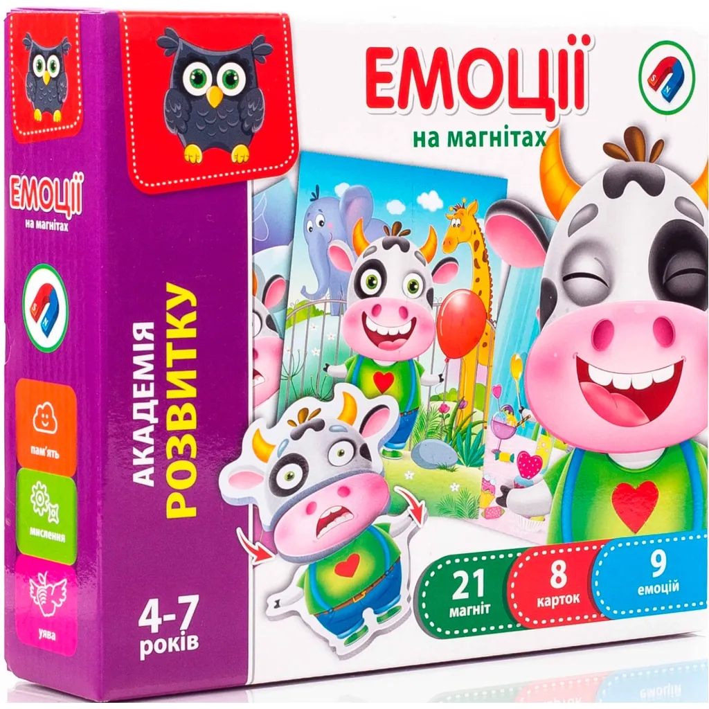 Развивающая игрушка Vladi Toys Игра Эмоции магнитная (укр) (VT5422-05)