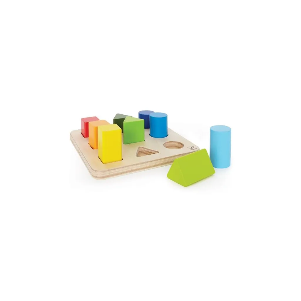 Развивающая игрушка Hape деревянный сортер Фигуры и размеры (E0426)