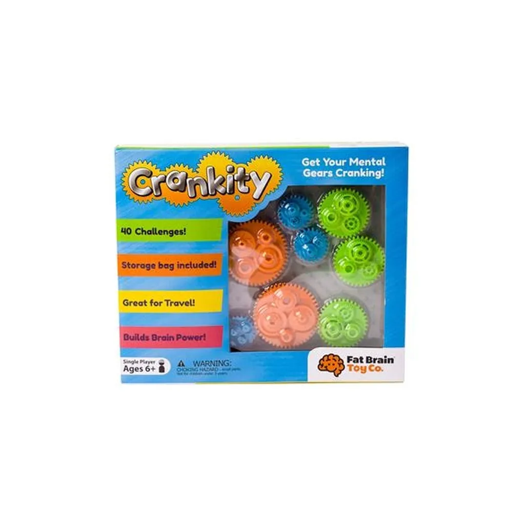 Розвиваюча іграшка Fat Brain Toys Crankity Різнокольорові шестерні (FA140-1)