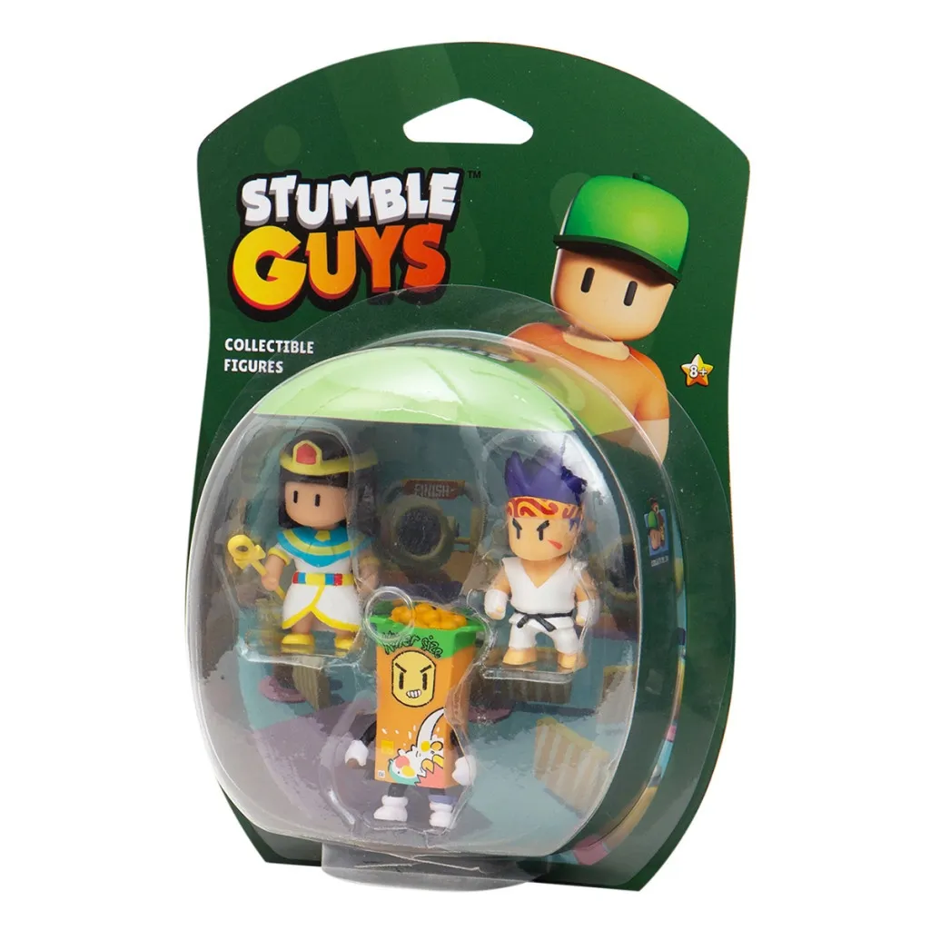 Фигурка Stumble Guys набор коллекционных - Сенсей Фаерфист, Клеопатра, Киллер (SG2020-4)