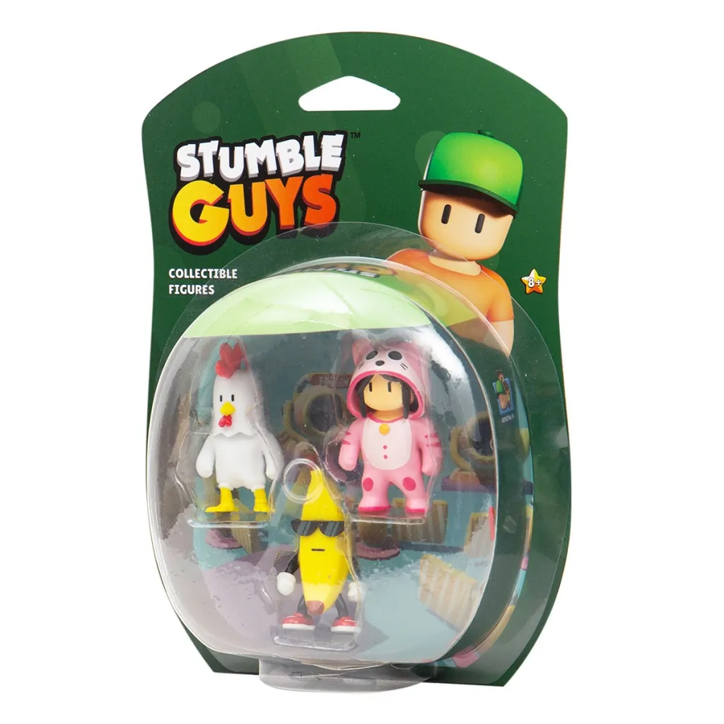 Фигурка Stumble Guys набор коллекционных - Цыпленок, Банан, Мяумер (SG2020-6)