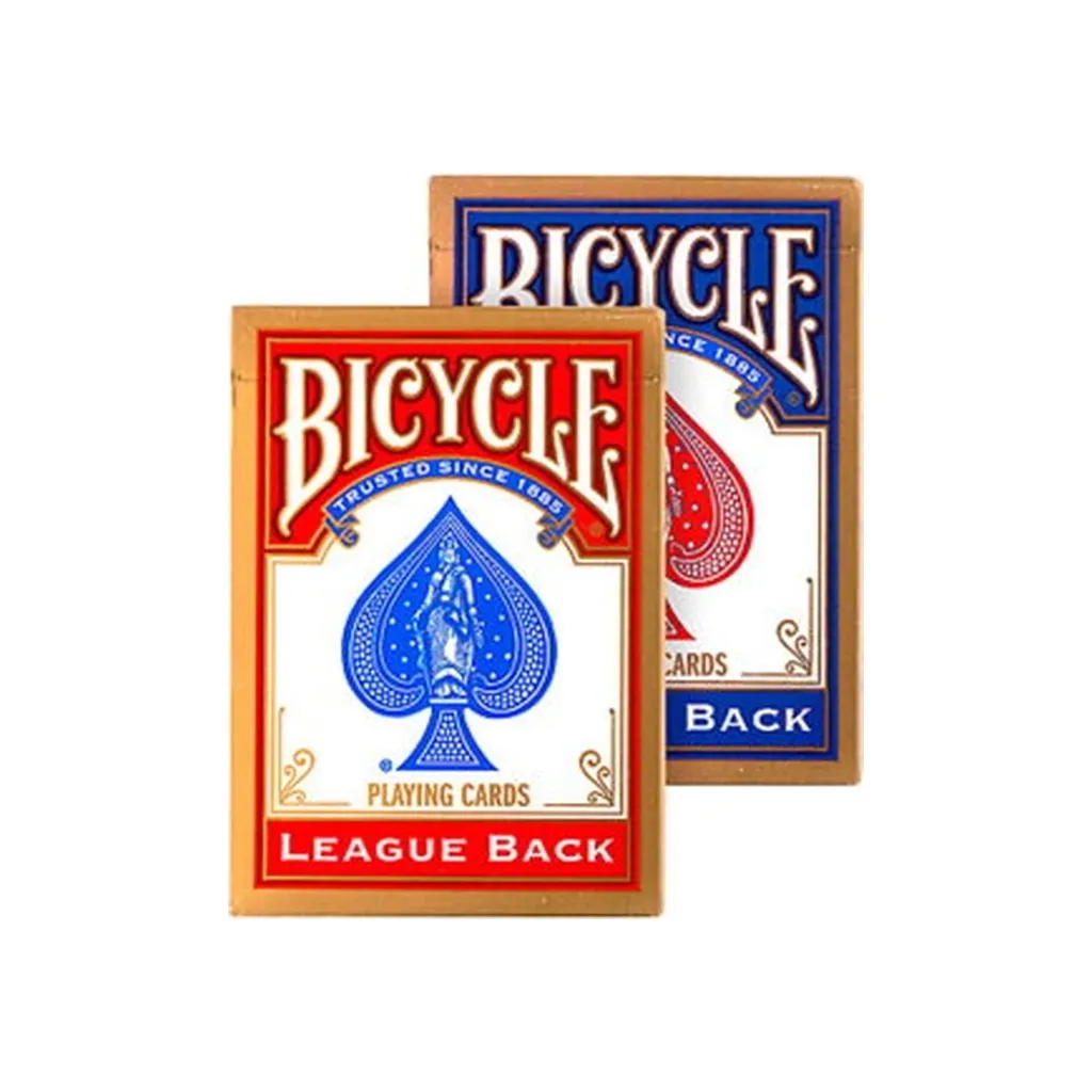 Игральная карта Bicycle League Back Standard Index (red, blue) (808)