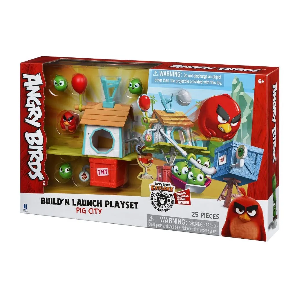  Jazwares Angry Birds Medium Playset Pig City Build 'n Launch Playset (ANB0015)