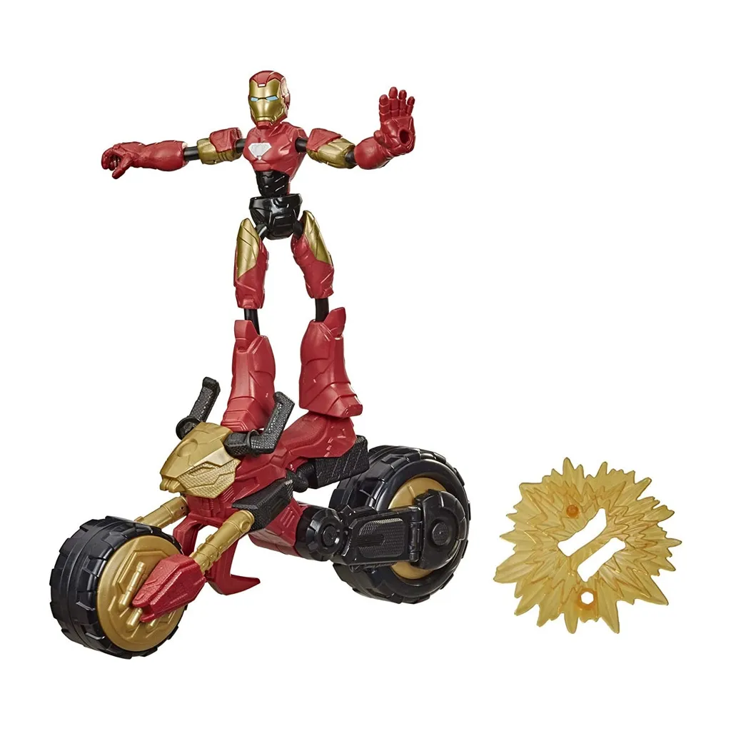  Hasbro Avengers Bend and flex 2 в 1 Железный человек на мотоцикле (F0244)