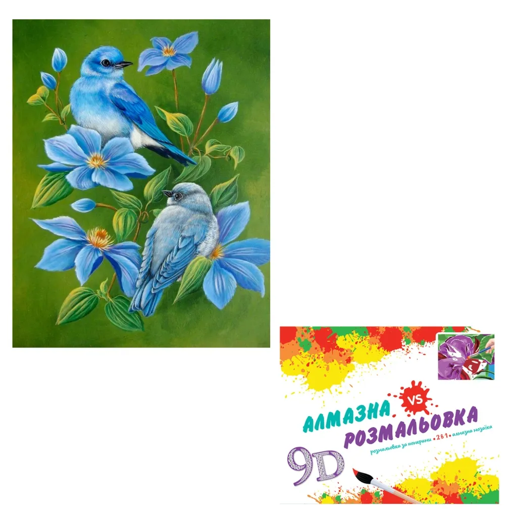 Картина по номерам A-Toys 2 в 1 Птички 40*50см алмазная мозаика (CY2259)