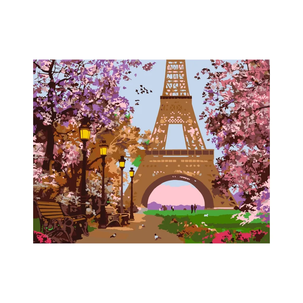 Картина по номерам Rosa Start Романтическая аллея в Париже, 35 х 45 см (4823098535805)