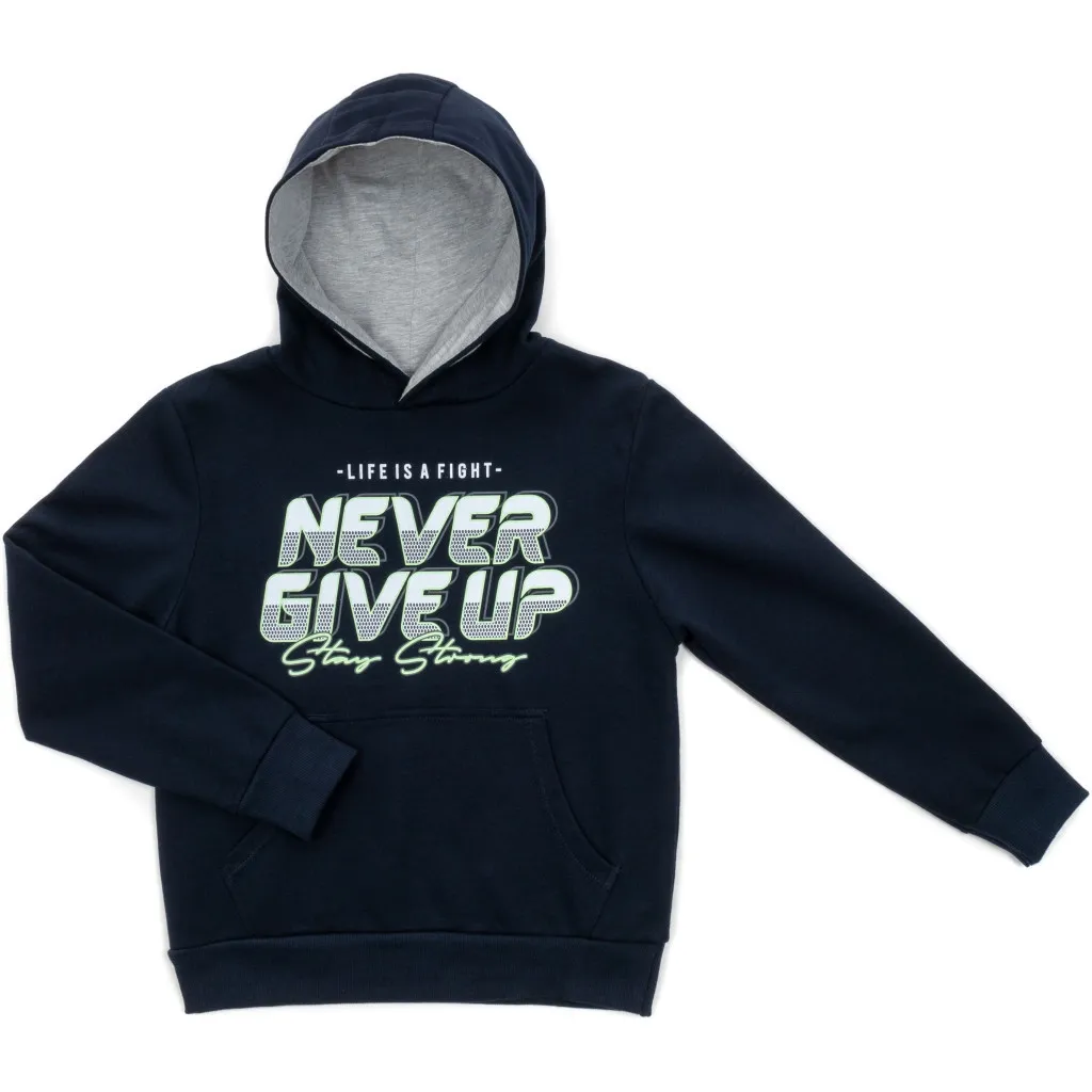 Кофта Breeze "NEVER GIVE UP" (15924-134B-blue)