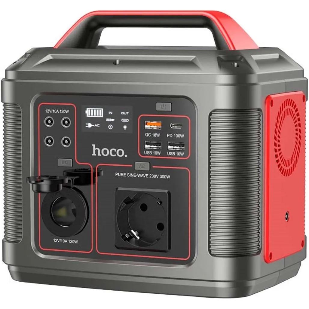 Зарядная станция HOCO DB28 80000mAh 300W Gray/Red