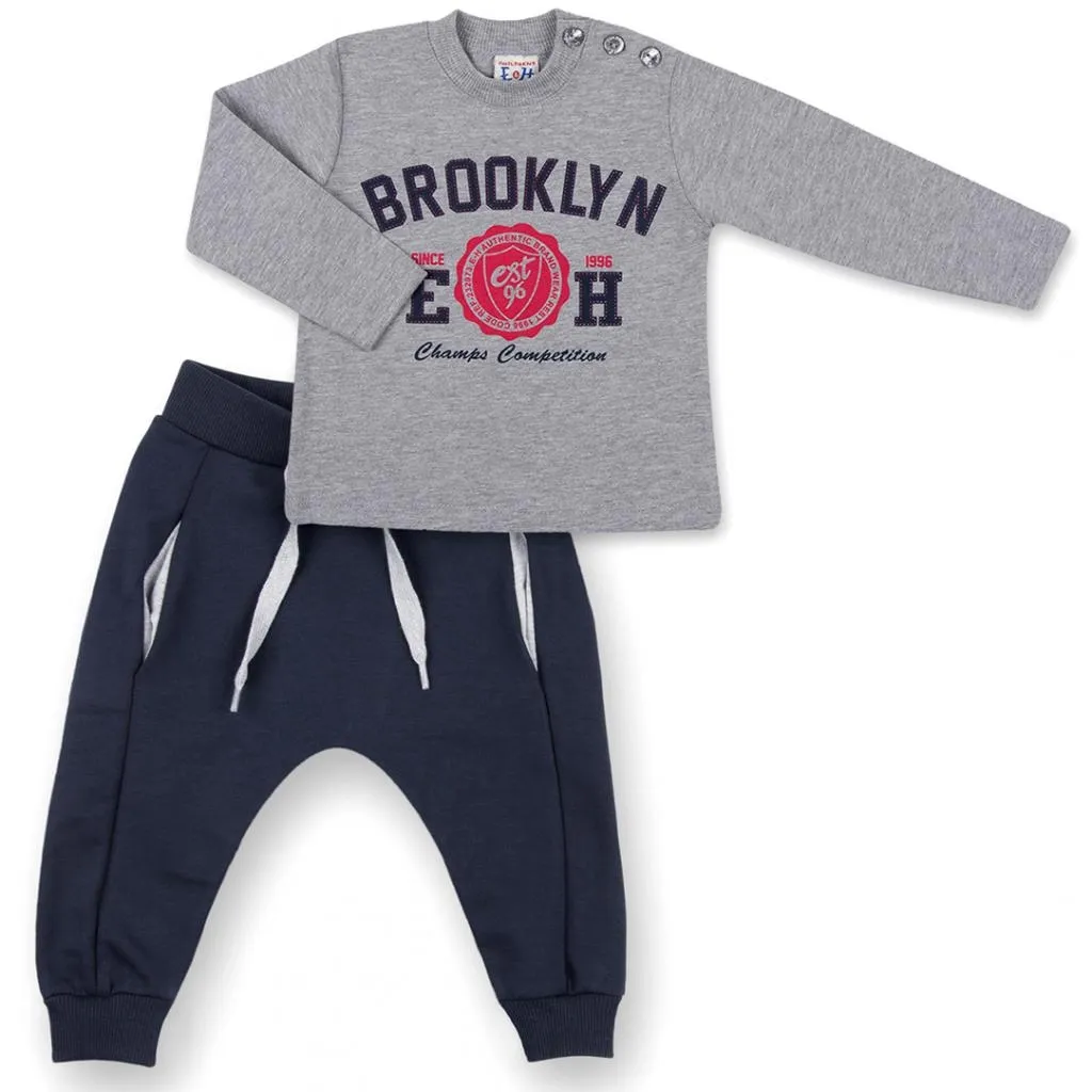  Breeze кофта и брюки серый меланж " Brooklyn" (7882-86B-gray)