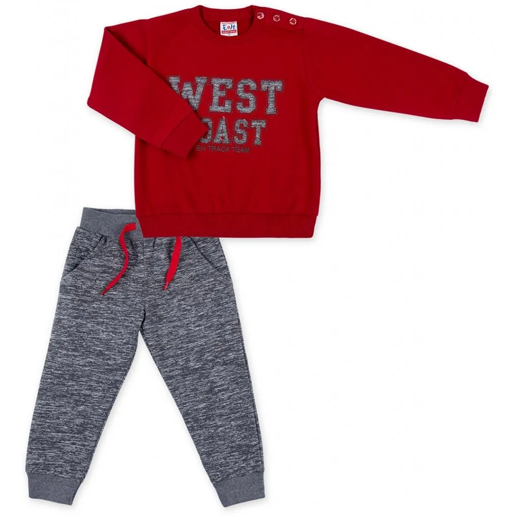  Breeze кофта с брюками "West coast" (8248-86B-red)