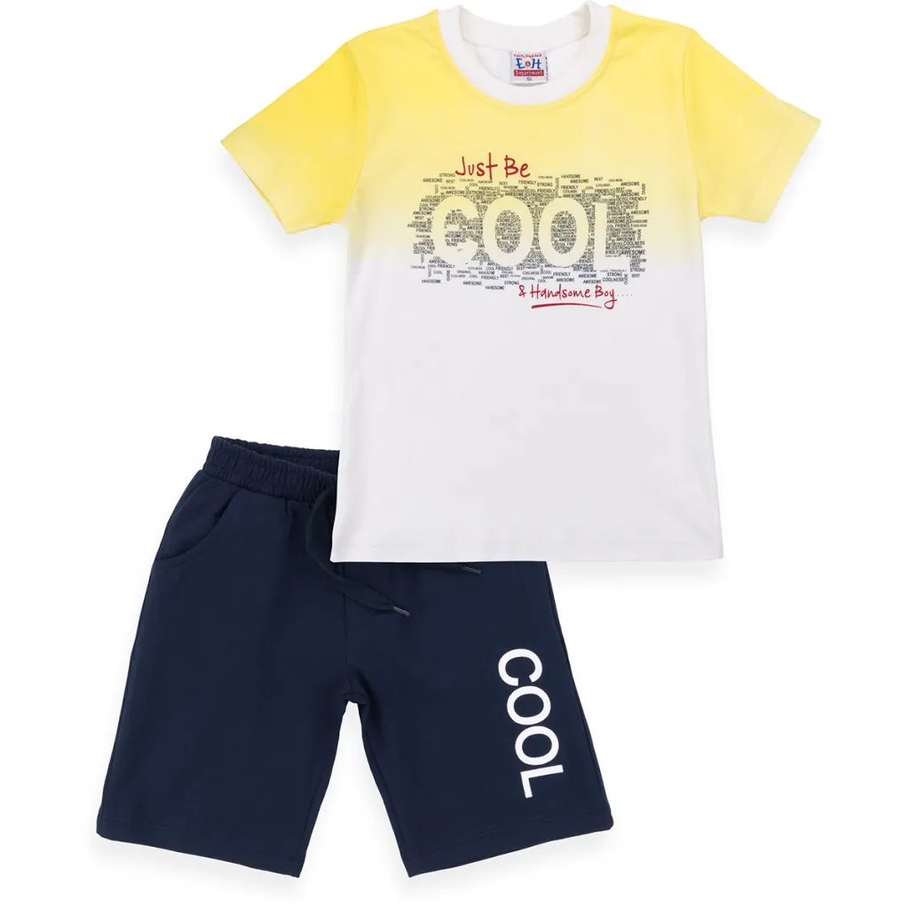 Комплект Breeze футболка "COOL" з шортами (8867-98B-yellow)