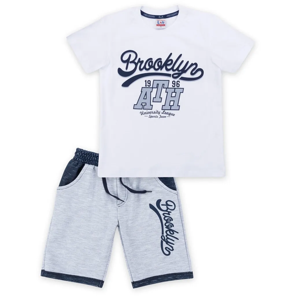 Комплект Breeze футболка "Brooklyn ATH" з шортами (8932-116B-white)