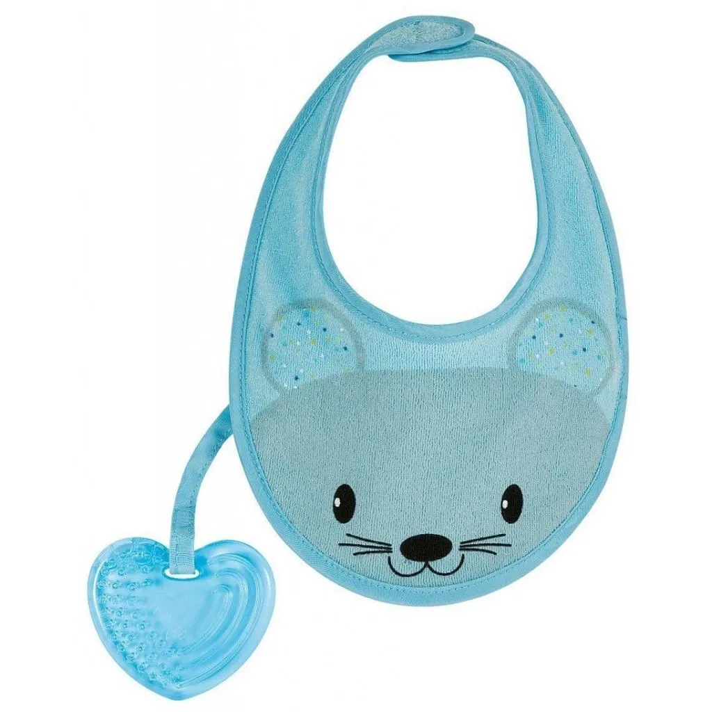  Chicco FRESH BIB с прорезывателем голубой (02582.20)