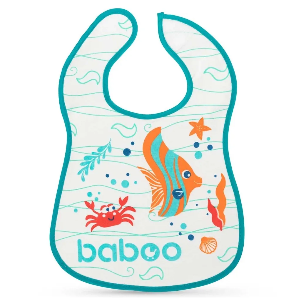  Baboo хлопковый Sea Life, 3+ месяцев (белый) (11-010)