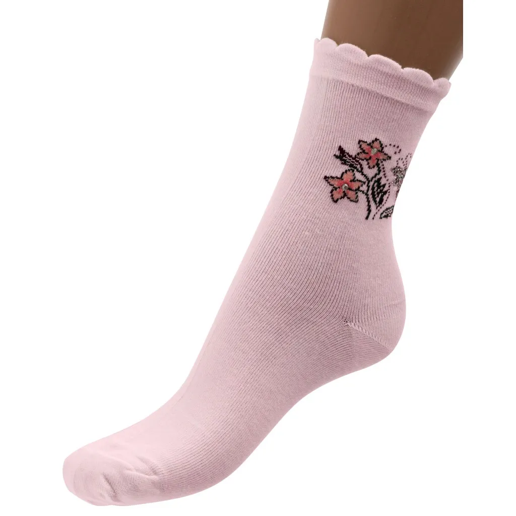 Шкарпетки BNM з квіточками (M0C0102-0812-5G-pink)