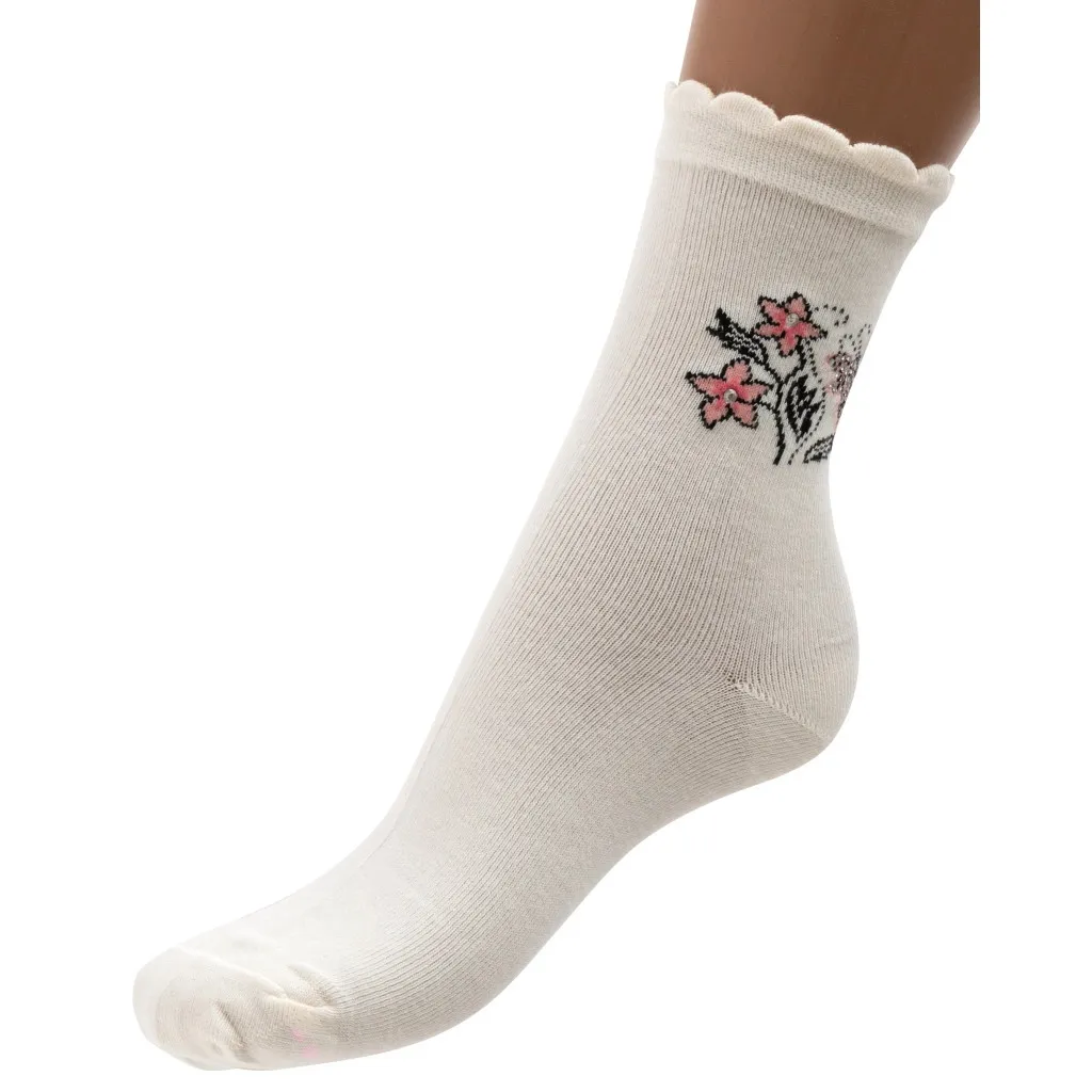 Шкарпетки BNM з квіточками (M0C0102-0812-5G-beige)