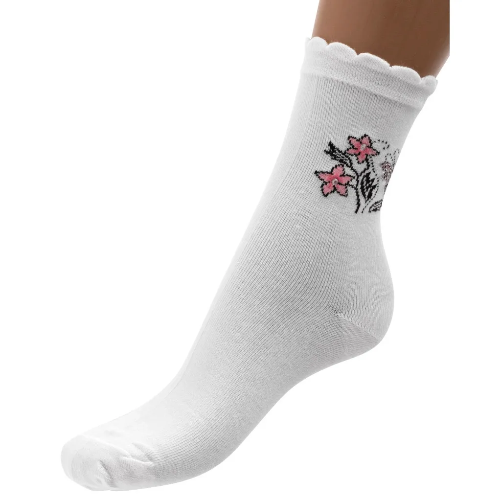 Шкарпетки BNM з квіточками (M0C0102-0812-9G-white)