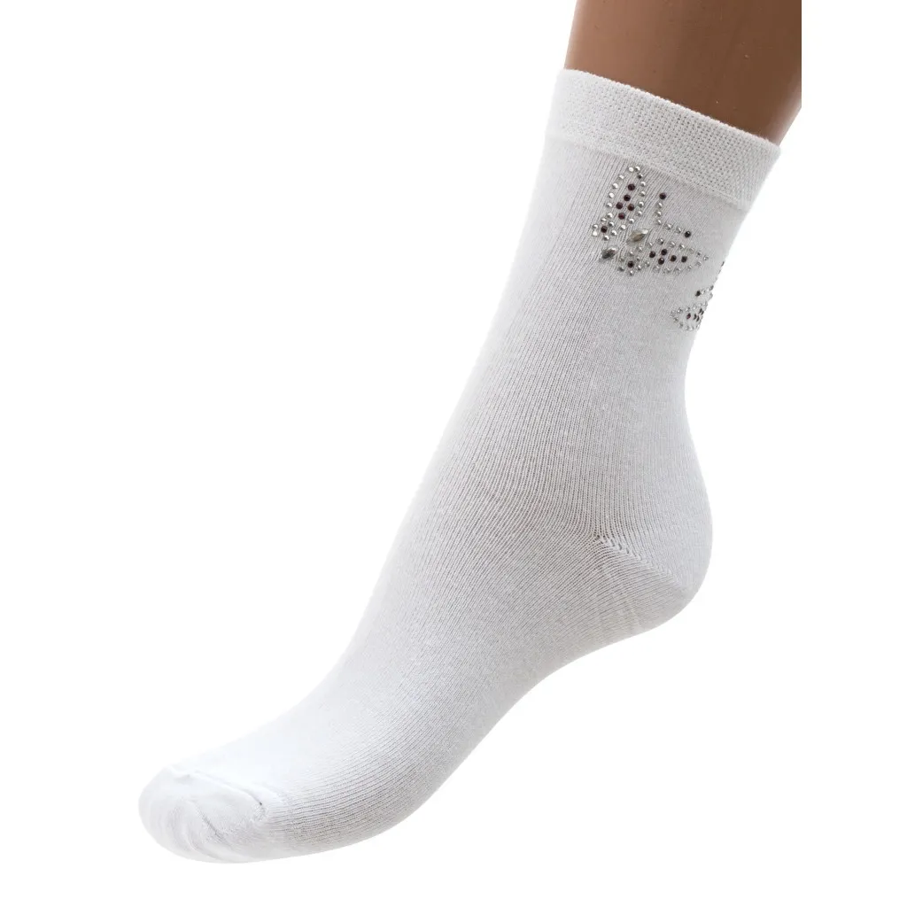 Шкарпетки UCS Socks з метеликами (M0C0102-0908-9G-white)