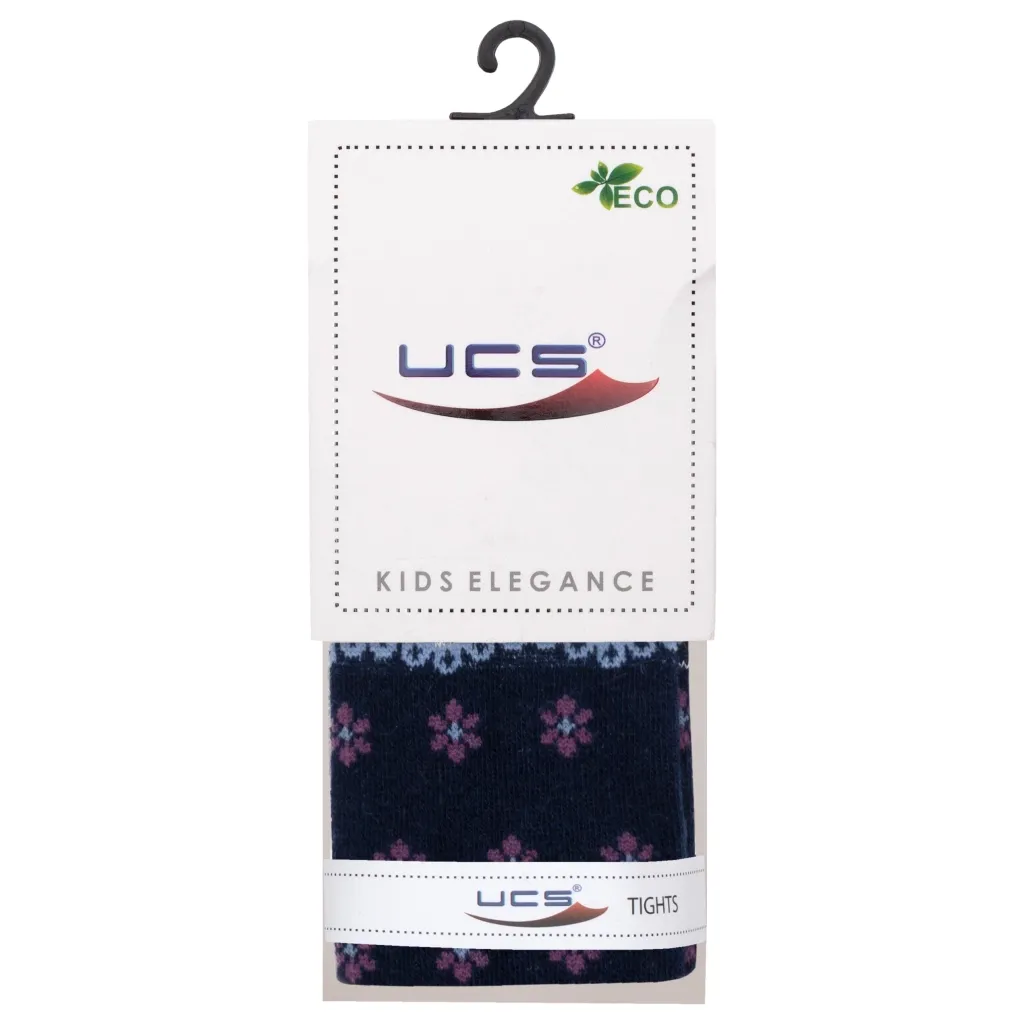 Колготки UCS Socks з квіточками (M0C0301-2289-86G-blue)