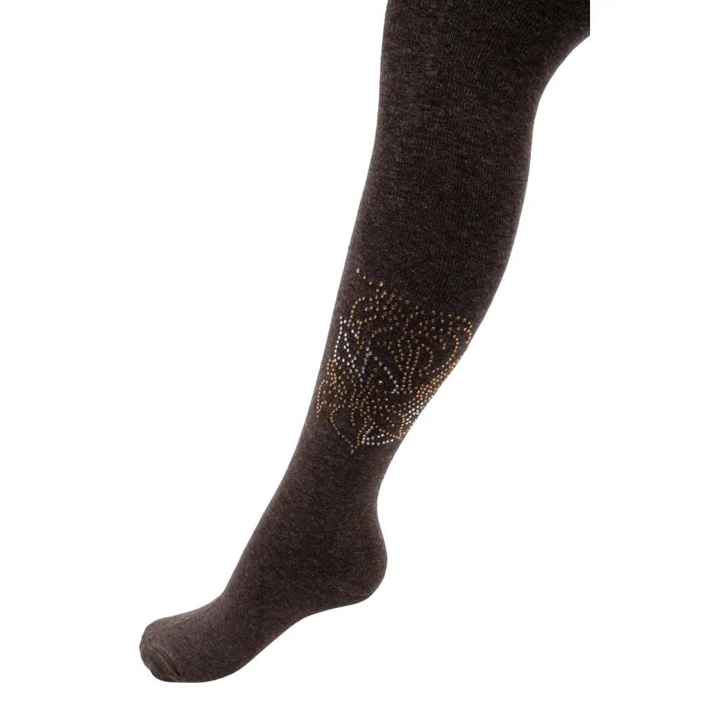  UCS Socks с цветами из страз (M0C0302-1041-134G-brown)