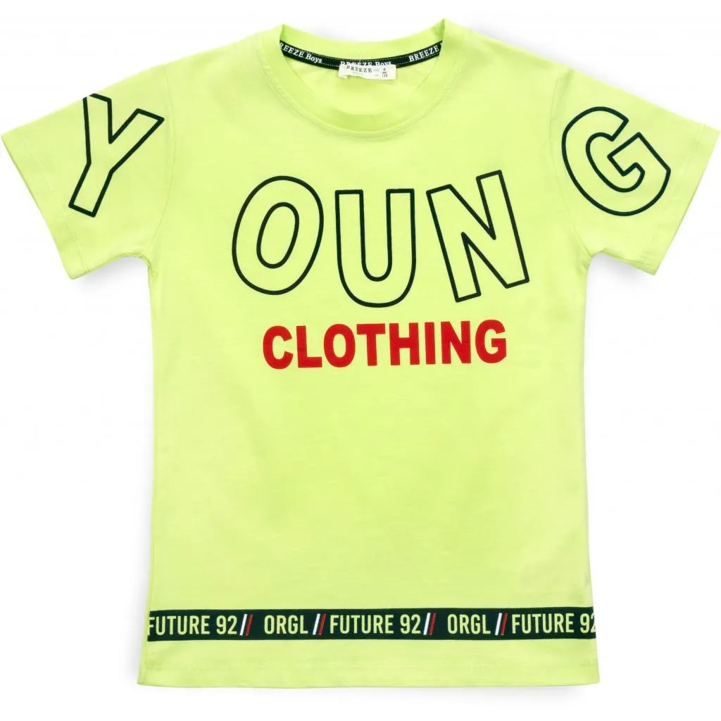 Футболка дитяча Breeze "YOUNG CLOTHING" (15159-134B-green)