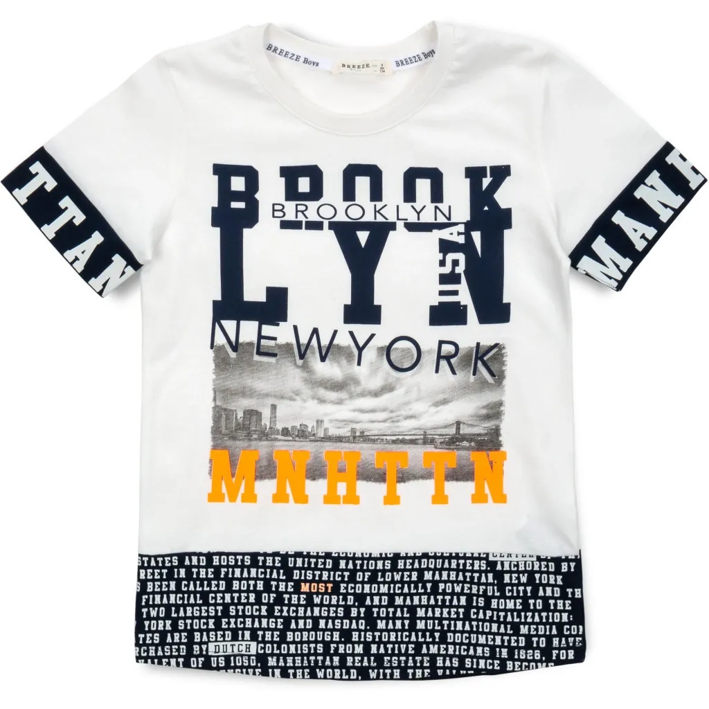 Футболка дитяча Breeze "BROOKLYN" (15647-134B-cream)