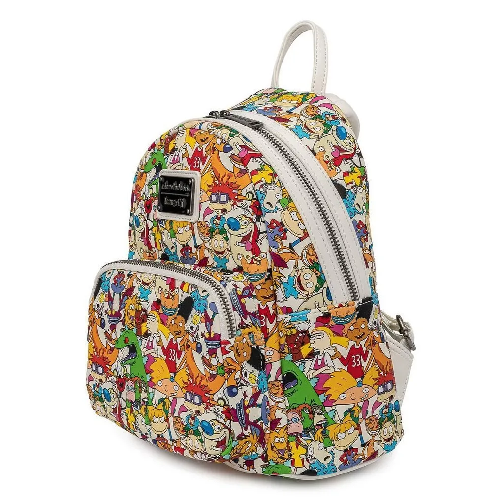 Рюкзак шкільний Loungefly Nickelodeon - Nick Rewind Gang AOP Mini Backpack (NICBK0023)