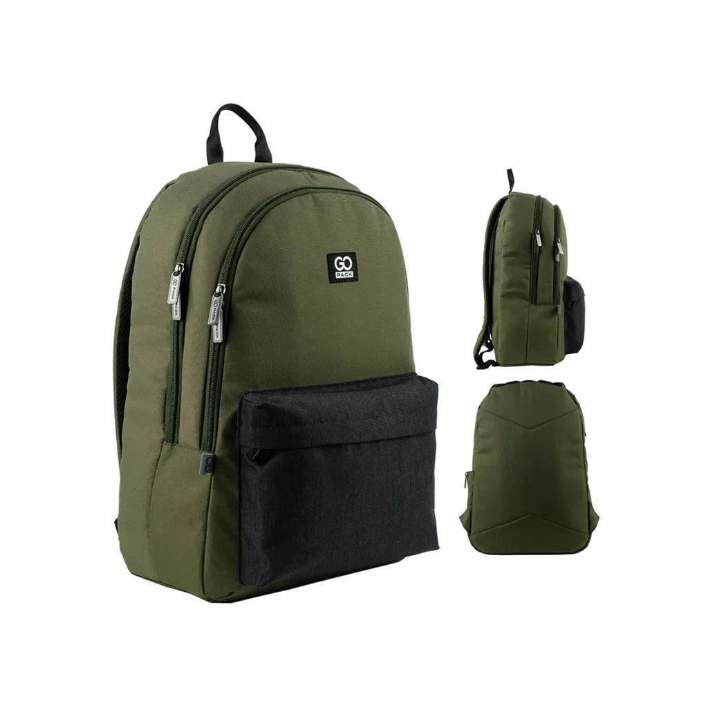 Рюкзак шкільний GoPack Education Teens GO24-140L-3 хакі (GO24-140L-3)