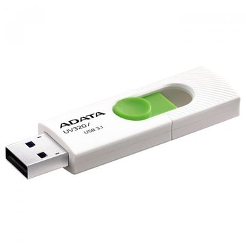Флеш пам'ять USB ADATA USB 3.0 AUV 320 64Gb White/Green (AUV320-64G-RWHGN)
