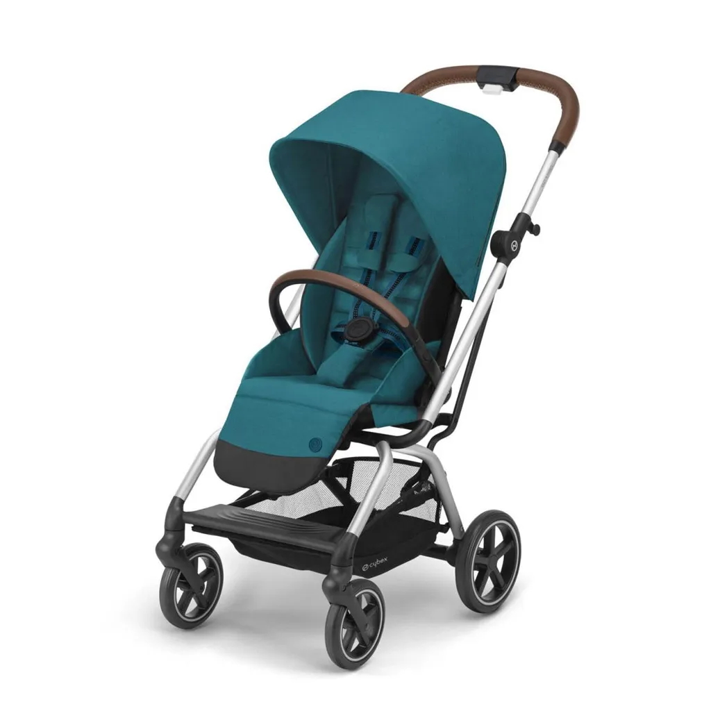  Cybex Eezy S Twist+ 2 SLV B River Blue turquoise с бампером (521001773)