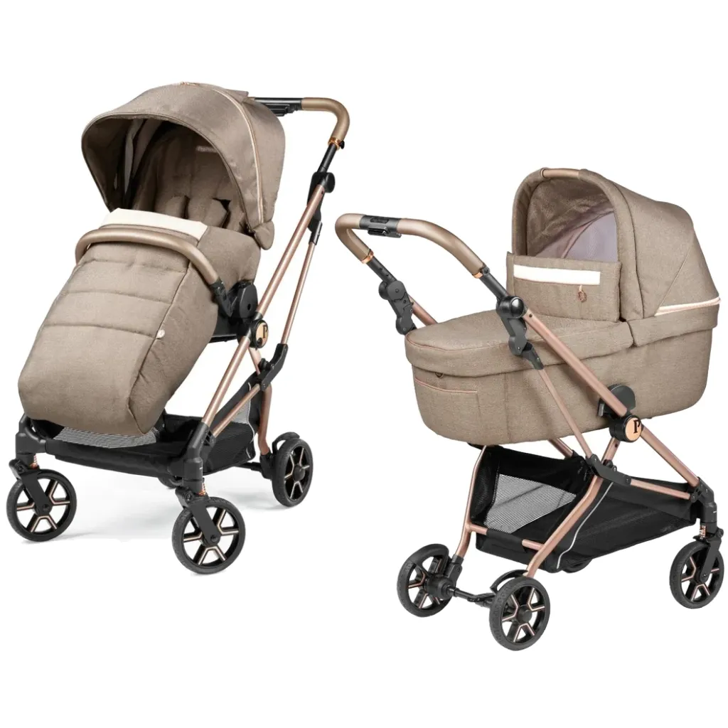 Коляска Peg-Perego 2 в 1 Vivace Mon Amour, розове золото (PACK-VIV2100000001)