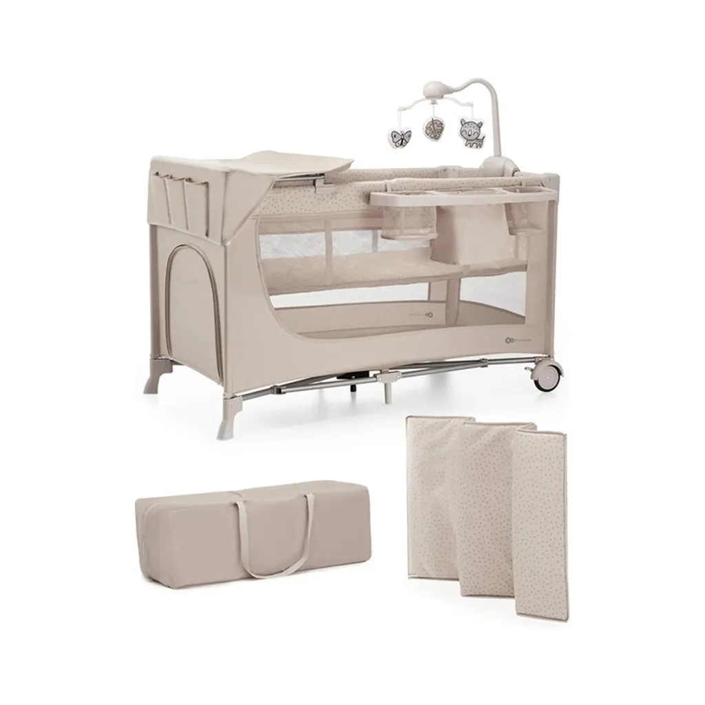 Детский манеж Kinderkraft с пеленатором Joy 2 Beige (5902533925162)