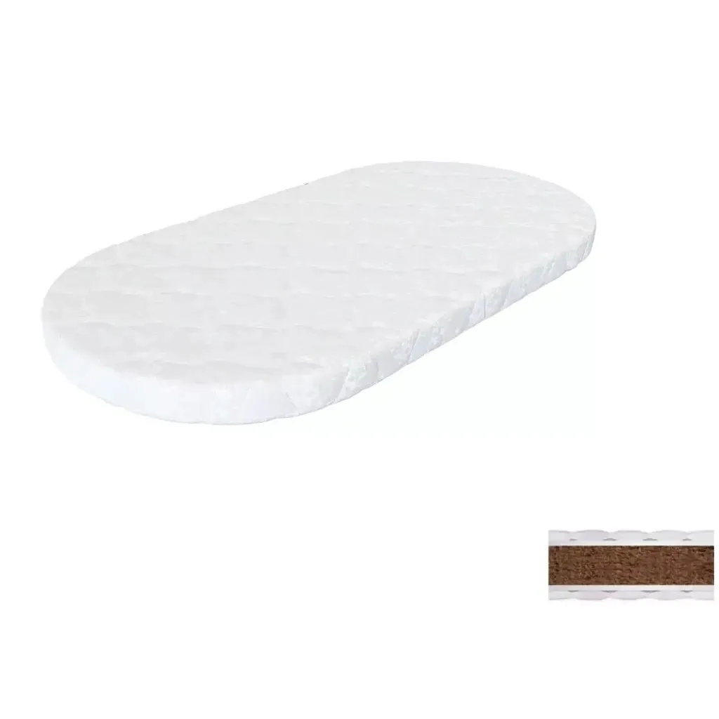 Матрас для детской кроватки Ingvart Smart Bed Oval кокос, 60х120 см (2100085000006)