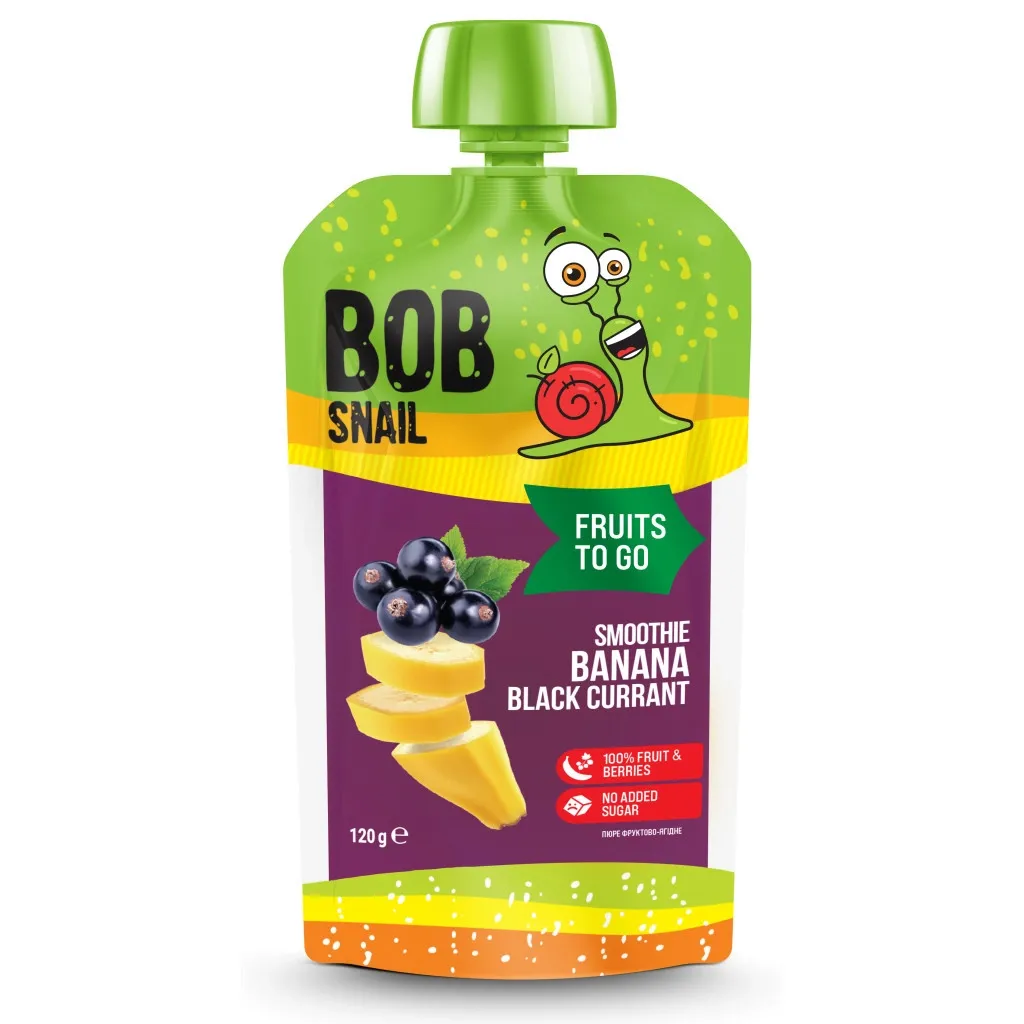  Bob Snail Улитка Боб Смузи Банан-Черная Смородина 120 г (4820219346371)