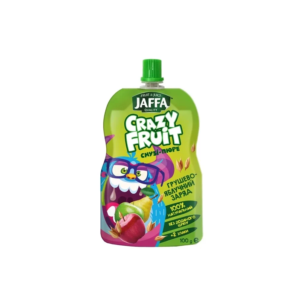  Jaffa Crazy Fruit Фруктовий десерт з груш і яблук перетертих зі злаками 100 г (4820192261999)