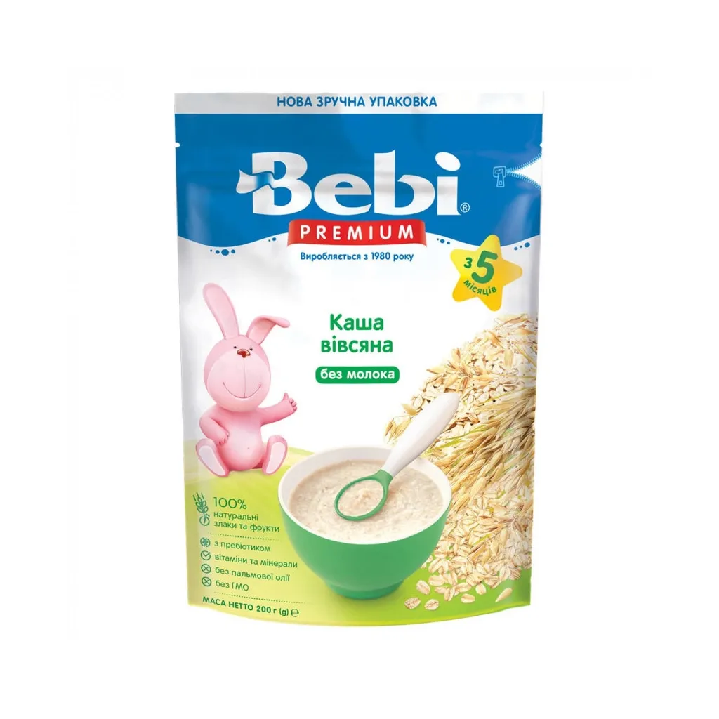  Bebi Premium безмолочна Вівсяна з 5 міс. 200 г (8606019654375)