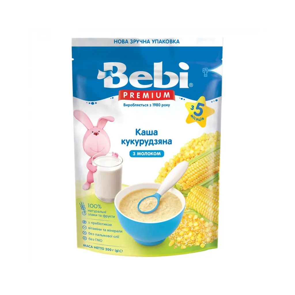  Bebi Premium молочна кукурудзяна +5 міс. 200 г (8606019654412)