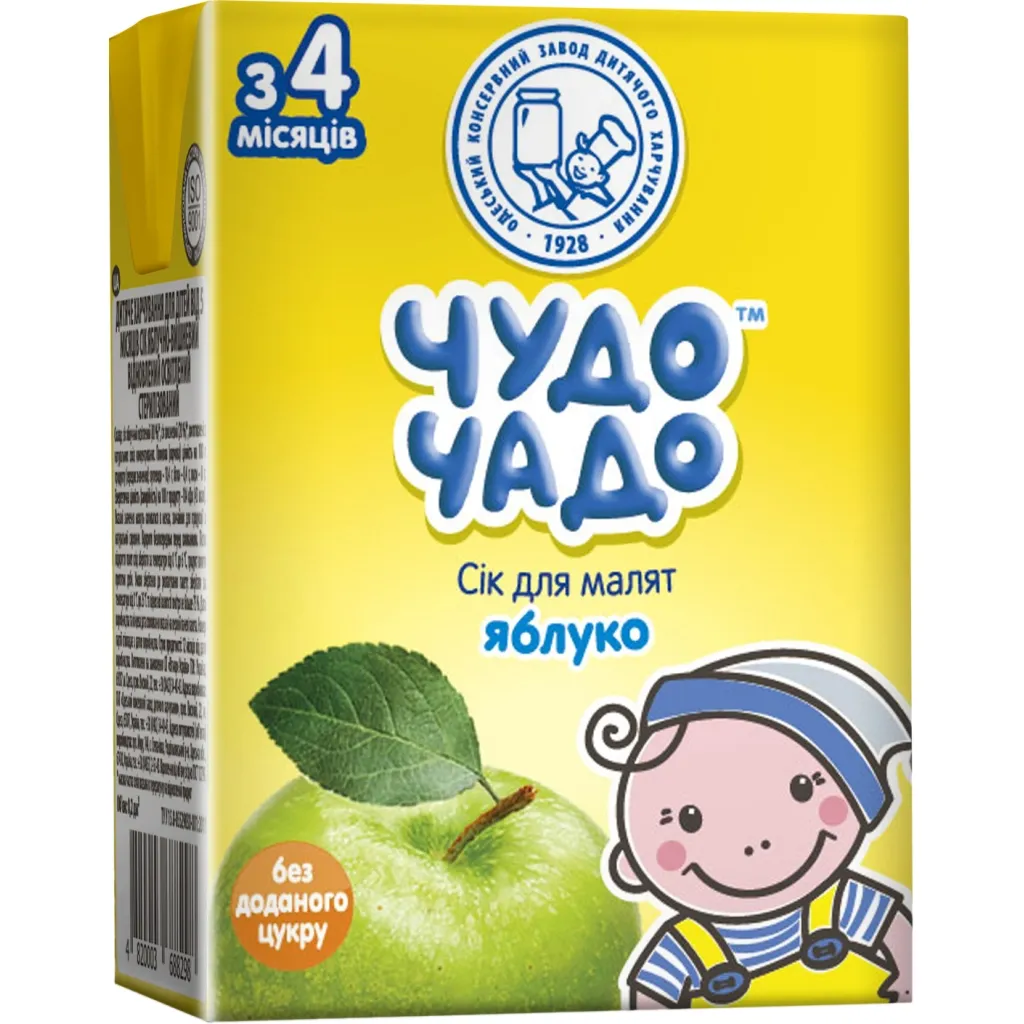 Детский сок Чудо-Чадо Яблочный осветленный 0.2 л (4820003687703)