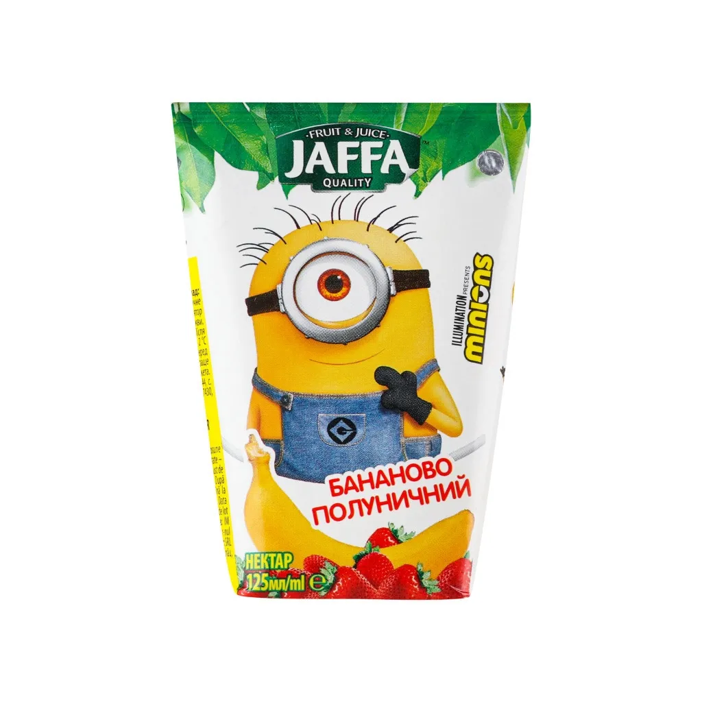 Детский сок Jaffa Minions Бананово-клубничный 125 мл (4820264290070)