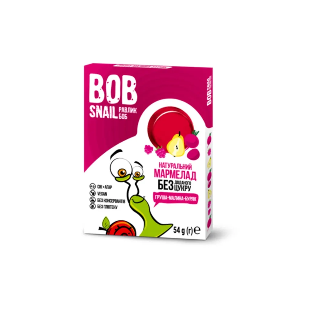 Мармелад Bob Snail Малина-Буряк 54г (4820219341154)