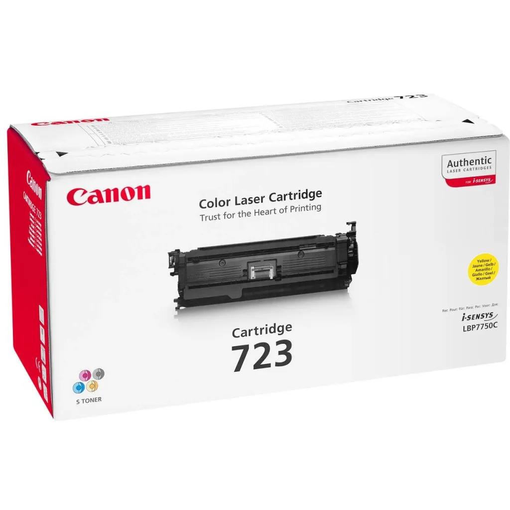 Картридж Canon 723 for LBP7750/LBP7750Cdn Yellow (2641B002)