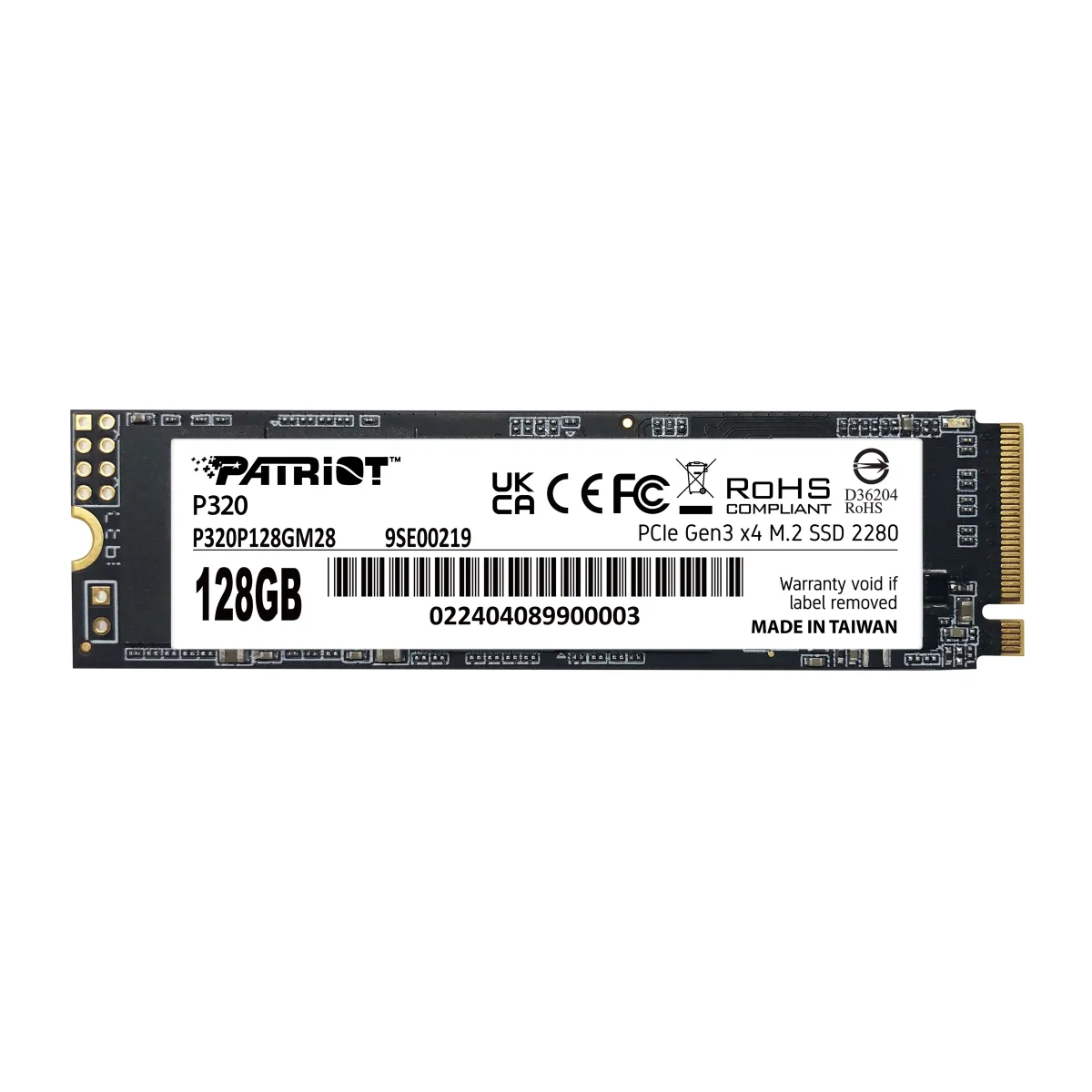 SSD накопитель PATRIOT P320 128GB M.2 NVMe (P320P128GM28)